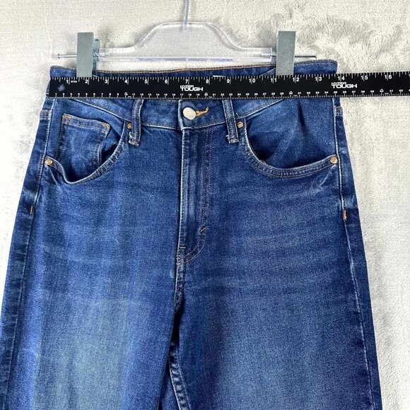& Denim Women's Straight Length Ankle Jeans High Waist Mid Rise Blue Size 8 - Picture 6 of 10